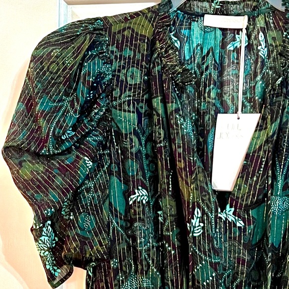 ๐บ๐HP๐๐บ NWT Ulla Johnson Ada Chiffon Mini Dress Rainforest - Picture 11 of 16